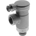 Alpha Technologies Aignep USA Needle Valve 8mm Tube x 1/4" Metal Release Collet Flow In Screw Adjustment 57920-8-1/4